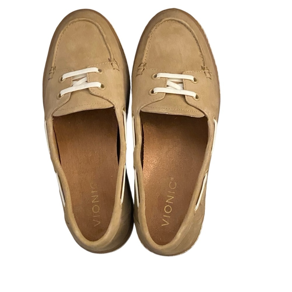 VIONIC Bay Loafer Preppy Tan Boat Shoes - Women’s Size 8 NEW NIB - Picture 9 of 15
